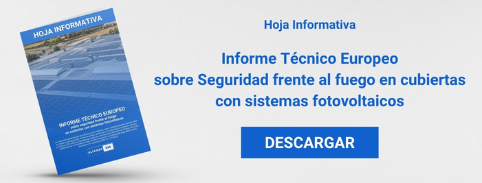 Informe Técnico Europeo sobre Seguridad frente al fuego en cubiertas con sistemas fotovoltaicos
