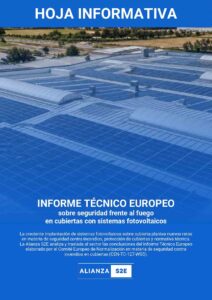 Informe Técnico Europeo sobre Seguridad frente al fuego en cubiertas con sistemas fotovoltaicos