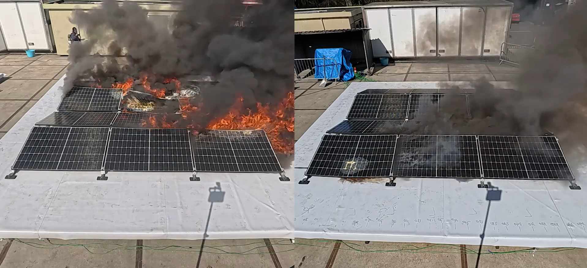 Sistemas fotovoltaicos en cubiertas con aislamiento de EPS cómo mejorar su comportamiento frente al fuego