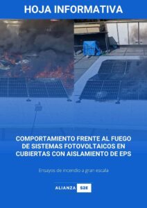 Comportamiento frente al fuego de sistemas fotovoltaicos en cubiertas con aislamiento de EPS